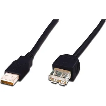 Počítač Digitus USB kabel prodlužovací A-A, 2xstíněný, měď, 3m, černý AK-300202-030-S