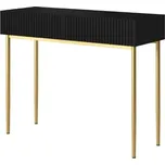 Konzolový stolek Nicole - Meble Bogart Černá / Zlatá 100x82 cm