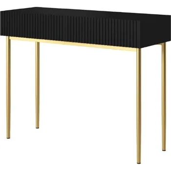 Toaletní stolek Konzolový stolek Nicole - Meble Bogart Černá / Zlatá 100x82 cm