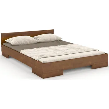Postel Dřevěná postel buková 140 do ložnice Spectrum long - Skandica Ořech 145.5x51 cm
