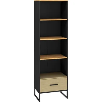 regál Regál Colt - ML Meble Dub Craft Zlatý/Černá/Ocel Premium 58x190 cm