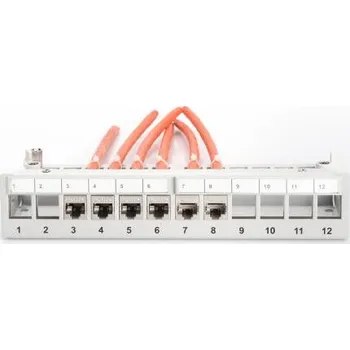 Patch panel DIGITUS Modular Desktop Patch Panel, stíněný 12 portů, světle šedá DN-93706