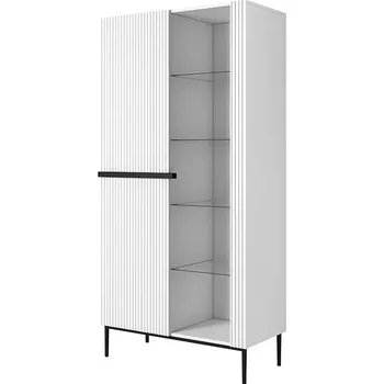 Knihovna Vitrína Nicole - Meble Bogart Bílá / Černá 100x200 cm