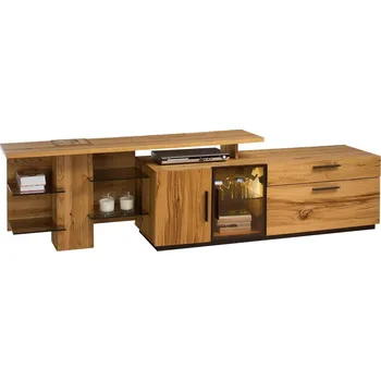 Televizní stolek TV stolek levý Moreno - Meble Krysiak Olej přírodní-03 232x62 cm