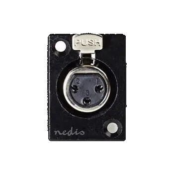 Audio kabel Nedis COTP15911BK - Držák skříně XLR | XLR 3pinová Zásuvka | Černá barva COTP15911BK