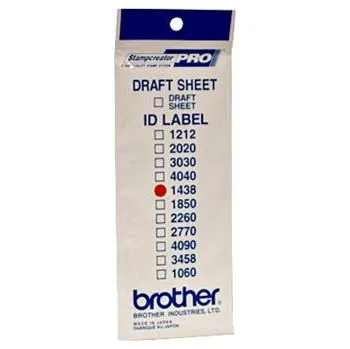 Razítko Brother ID-1438, štítek razítka s průhlednou krytkou, 12ks (14x38 mm) ID1438