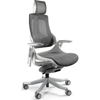 Jídelní židle Křeslo Wau - Unique Bílá / Mřížka NW41 Charcoal 68x117 cm