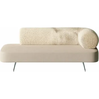 Křeslo Lenoška 170 Carmel (pravá) - Happy Barok Artic / dream velvet 170x67 cm