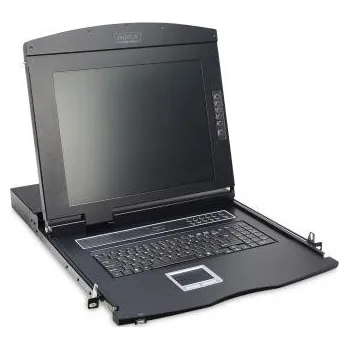 KVM přepínač Digitus Modular console with 17" TFT (43,2cm), 16-port. Cat.5 KVM & Touchpad, italian keyboard DS-72210-5IT