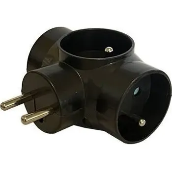 Prodlužovací kabel NoName Konnoc DX-R3 kulatá rozbočka černá 434000,10