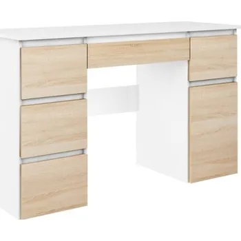 Psací stůl Psací stůl do studentského pokoje Megan B2 - Agat Bílá / Dub Sonoma 122x75 cm