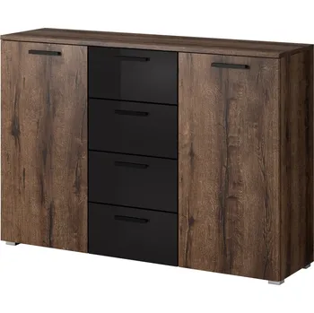 Komoda Komoda Galaxy - Helvetia Dub Monastery / Černý Lesk 132x93 cm