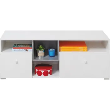 Televizní stolek TV stolek Sigma - Meblar Bílá Lux / Beton 120x45 cm