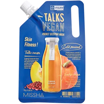 Pleťová maska Missha Talks Vegan vyhlazující pleťová maska na noc, 10 g