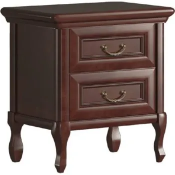 Noční stolek Elegantní noční stolek v klasickém stylu se zásuvkami do ložnice Gerard - Latzke Antický Ořech 56x62 cm