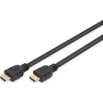 Video kabel Digitus připojovací kabel HDMI 2.1 Ultra High Speed, typ A M / M, 1,0 m, s Ethernetem, UHD 8K 60p, zlacené konektory AK-330124-010-S