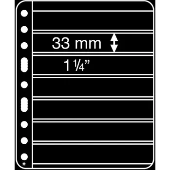 Obal pro sběratelský předmět Leuchtturm VARIO Plus 7S list extra silný - černý (bal. 5 ks)