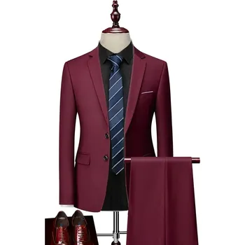 Pánský oblek Luxusní pánský oblek MC128 Velikost: S, Barva (Varianta): Sada 2 ks vína