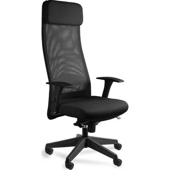 Jídelní židle Křeslo Ares Mesh - Unique Černá / Látka BL418 Black 65x125 cm