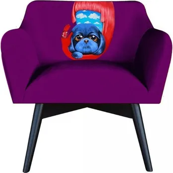 Křeslo Křeslo POP-ART W chmurach - Happy Barok Pop-art v oblacích 75x70 cm