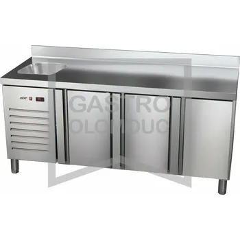 Asber Stůl chladící ETP-7-180-30 HC S GI agregát vlevo + dřez Varianta: Stůl chladící ETP-7-180-30 HC S GI agregát vlevo + dřez
