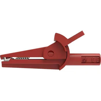 Krokosvorka Schützinger SAK 6715 Ni / 2 / RT bezpečnostní krokosvorka, zásuvka, červená