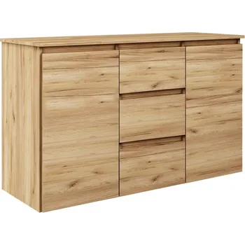 Komoda Komoda do ložnice nebo obývacího pokoje Megan K3 - Agat Zlatý dub 120x75 cm