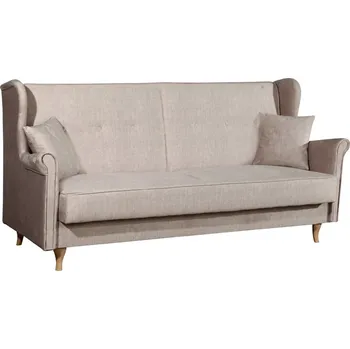 Pohovka Rozkládací pohovka pro každodenní spaní s úložným prostorem na lůžkoviny Columbus - Black Red White - BRW Vogue 02 215x104 cm