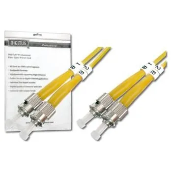 Síťový kabel DIGITUS Fiber Optic Patch Cord, ST to ST, Singlemode, OS1, 09/125 µ, Duplex Length 3m DK-2911-03