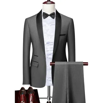 Pánský oblek Kvalitní pánský oblek MC136 Velikost: 3XL, Barva (Varianta): 2v1 set Dark gray