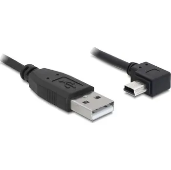 Datový kabel Delock kabel USB 2.0 A-samec > USB mini-B 5-pin samec pravoůhlý, 2 metry 82682