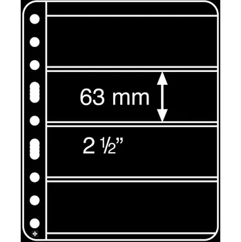 Obal pro sběratelský předmět Leuchtturm VARIO Plus 4S list extra silný - černý (bal. 5 ks)