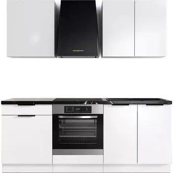 Kuchyňská linka Sada KAM SET W140/71 + D200 P6 - KAM Bílá platinová 200x cm