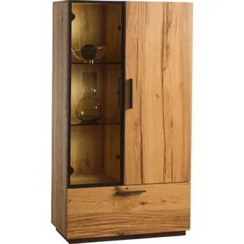 Knihovna Vitrína nízká Moreno - Meble Krysiak Olej přírodní-03 79x144 cm