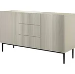 Komoda Nicole 150 se třemi zásuvkami - Meble Bogart Kašmírová / Černá 150x84 cm