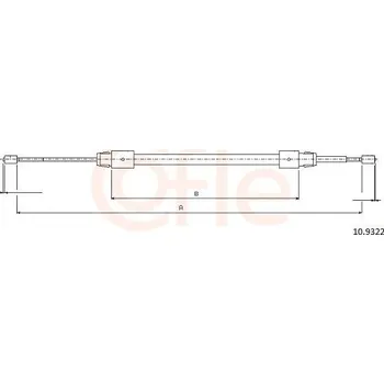 Lanko parkovací brzdy Lanovod parkovací brzdy COFLE 92.10.9322
