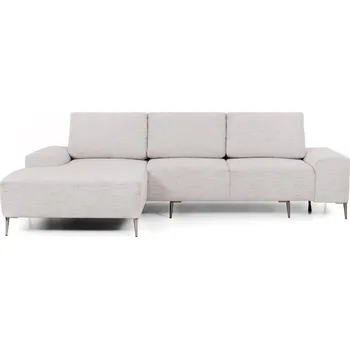 Sedací souprava Rozkládací (DL) rohová pohovka Pulia levá s úložným prostorem - Meblar 03, czarny chrom 286x92 cm