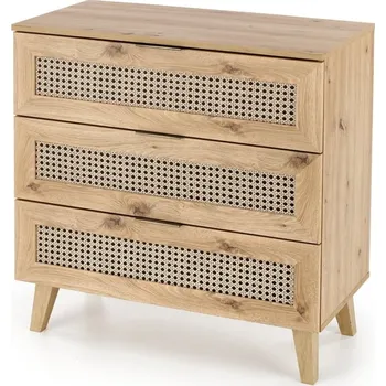 Komoda Komoda Borneo se zásuvkami - Halmar Dub Artisan / Černá 80x85 cm