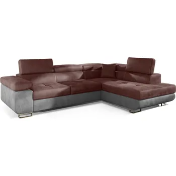 Sedací souprava Rohová sedací souprava pravá pro každodenní spaní s mechanismem rozkládání typu delfín a úložným prostorem na lůžkoviny Anton - ELTAP monolith 84, monolith 63 275x70 cm