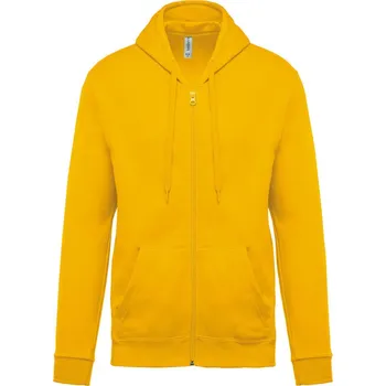 Pánská mikina KARIBAN Pánská mikina na zip s kapucí K479 Barva: Žlutá, Velikost: XS
