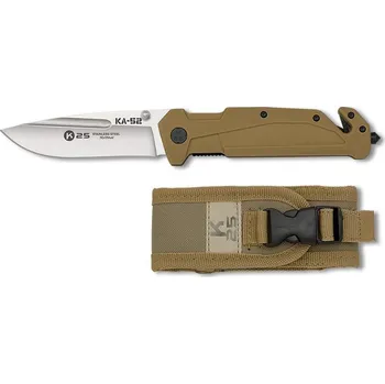 Bojový nůž K25 Nůž zavírací KA-52 hladké ostří COYOTE
