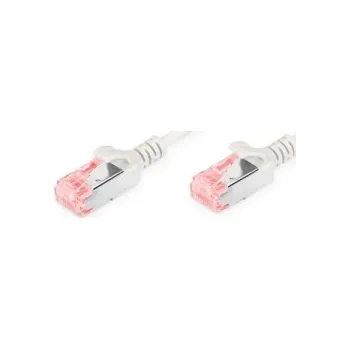 Síťový kabel Digitus Tenký propojovací kabel U-FTP CAT 6 U-FTP, Cu, LSZH AWG 28/7, délka 1 m, barva šedá DK-1624-010S
