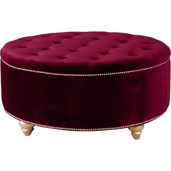 Taburet Kulatá čalouněná podnožka s prošíváním do obývacího pokoje Baroque 120 - Happy Barok trinity 24, metal zloty polysk.jpeg?ts=1675168239 120x40 cm