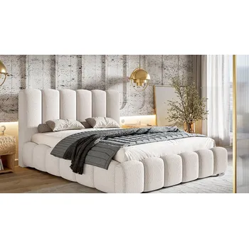 Postel Elvisia Manželská postel ANGELA s výklopným roštem | smetanová 180 x 200 cm