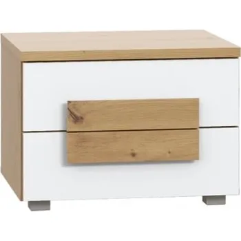 Noční stolek Noční stolek Arkina - Forte C804 Dub Artisan / Bílá 50.4x37.3 cm