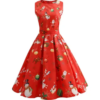 Dámské šaty Vánoční šaty bez rukávů Velikost: L, Barva (Varianta): 3