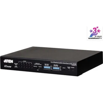 KVM přepínač ATEN 6 x 6 Dante Audio Interface with HDMI VE66DTH-AT-G