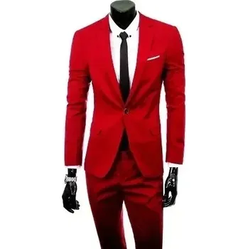 Pánský oblek Společenský pánský oblek MC118 Velikost: L, Barva (Varianta): Sada 2 ks červená