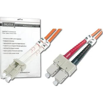 Síťový kabel Digitus Fiber Optic Patch Cable, LC to SC,50/125 µ, Duplex, Class OM3 3 m DK-2532-03/3