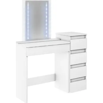 Toaletní stolek Toaletní stolek Megan 4S - Agat Bílá 104x142.5 cm